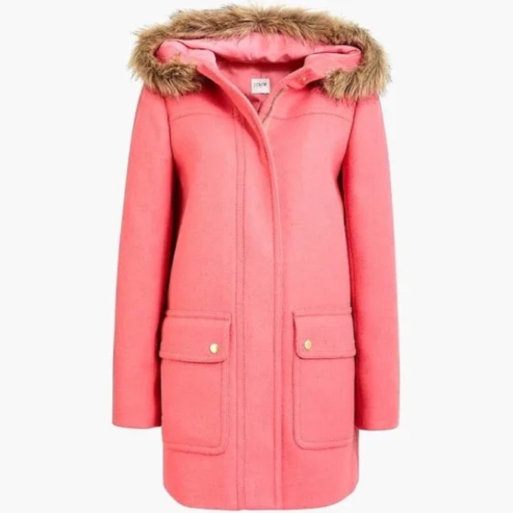 Pink J. Crew Chateau Parka (size 10)